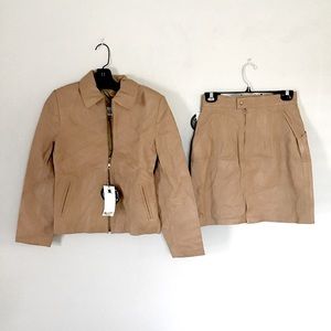 ARICCI FRANCE LEATHER TWO PIECE SUIT